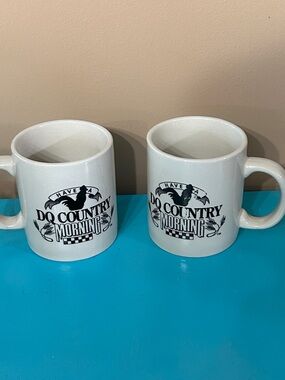 Vintage Dairy Queen Country Morning Coffee Mugs.